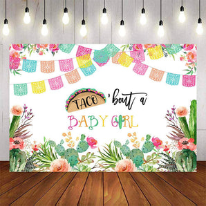 Mocsicka Taco Bout a Baby Girl Cactus Baby Shower Backdrop-Mocsicka Party