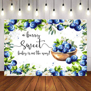 Mocsicka A Sweet Berry Baby is on the Way Baby Shower Banners-Mocsicka Party