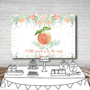 Mocsicka A Little Peach is on the Way Baby Shower Party Banners