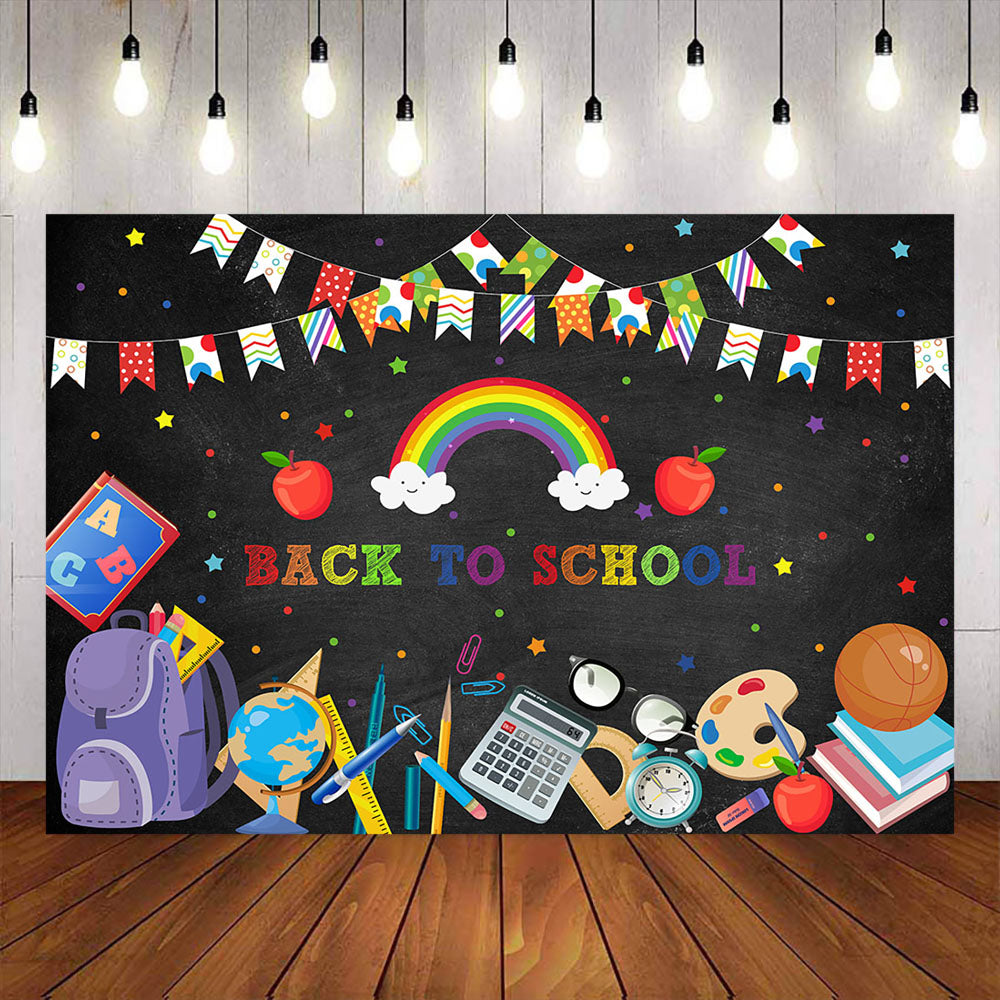 Mocsicka Stationery and Rainbow Back to School Background-Mocsicka Party