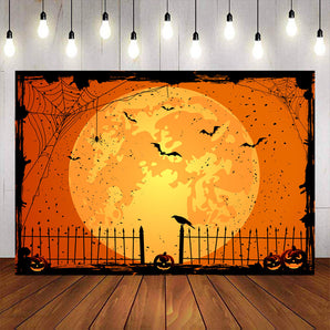 Mocsicka Happy Halloween Bright Moon Photo Backgrounds-Mocsicka Party