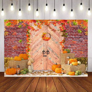 Mocsicka Pumpkin Maple Leaves and Haystack Photo Banners-Mocsicka Party