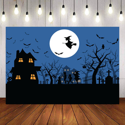 Mocsicka Happy Halloween Witch and Castle Theme Party Banners-Mocsicka Party