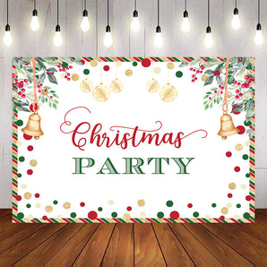 Mocsicka Christmas Party Bells and Dots Photo Banners-Mocsicka Party
