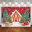 Mocsicka Merry Christmas Cookie Candy House Red Snow Winter Photo Background-Mocsicka Party