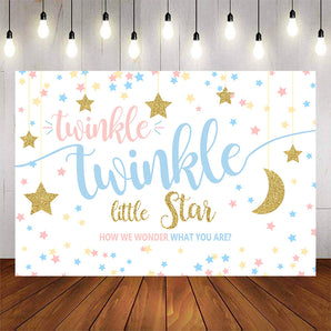 Mocsicka Twinkle Twinkle Little Star Baby Shower Backdrops-Mocsicka Party