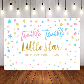Mocsicka Twinkle Twinkle Little Star Baby Shower Background-Mocsicka Party