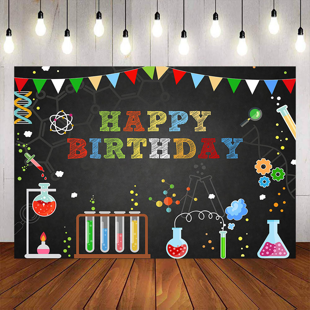 Mocsicka Chemical Instrument Science Party Theme Birthday Backdrop-Mocsicka Party