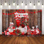 Mocsicka Wooden Floor Red Love Happy Valentine's Day Backdrop-Mocsicka Party
