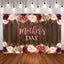 Mocsicka Spring Floral and Wooden Board Happy Mother's Day Backdrop-Mocsicka Party
