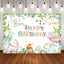 Mocsicka Jungle Baby Dinosaurs Happy Birthday Backdrop-Mocsicka Party