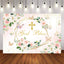 Mocsicka Pink Flowers and Butterfly God Bless Baby Shower Backdrop-Mocsicka Party