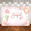 Mocsicka Icecream and Flowers She's Been Scooped up Birthday Backdrop-Mocsicka Party