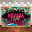 Mocsicka Plam Leaves and Rrtro Car Havana Night Backdrop-Mocsicka Party