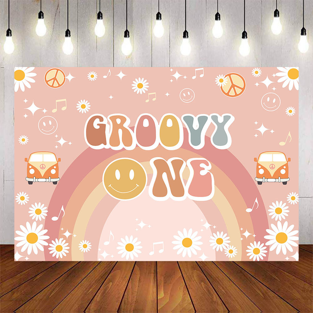 Mocsicka Boho Rainbow and Flowers Birthday Banner-Mocsicka Party