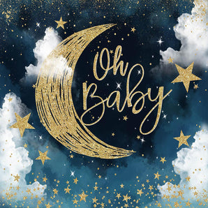 Mocsicka Twinkle Twinkle Little Star Baby Shower Banners-Mocsicka Party