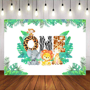 Mocsicka 1st Birthday Party Supplies Bushes and Small Animals Newborn Backdrops