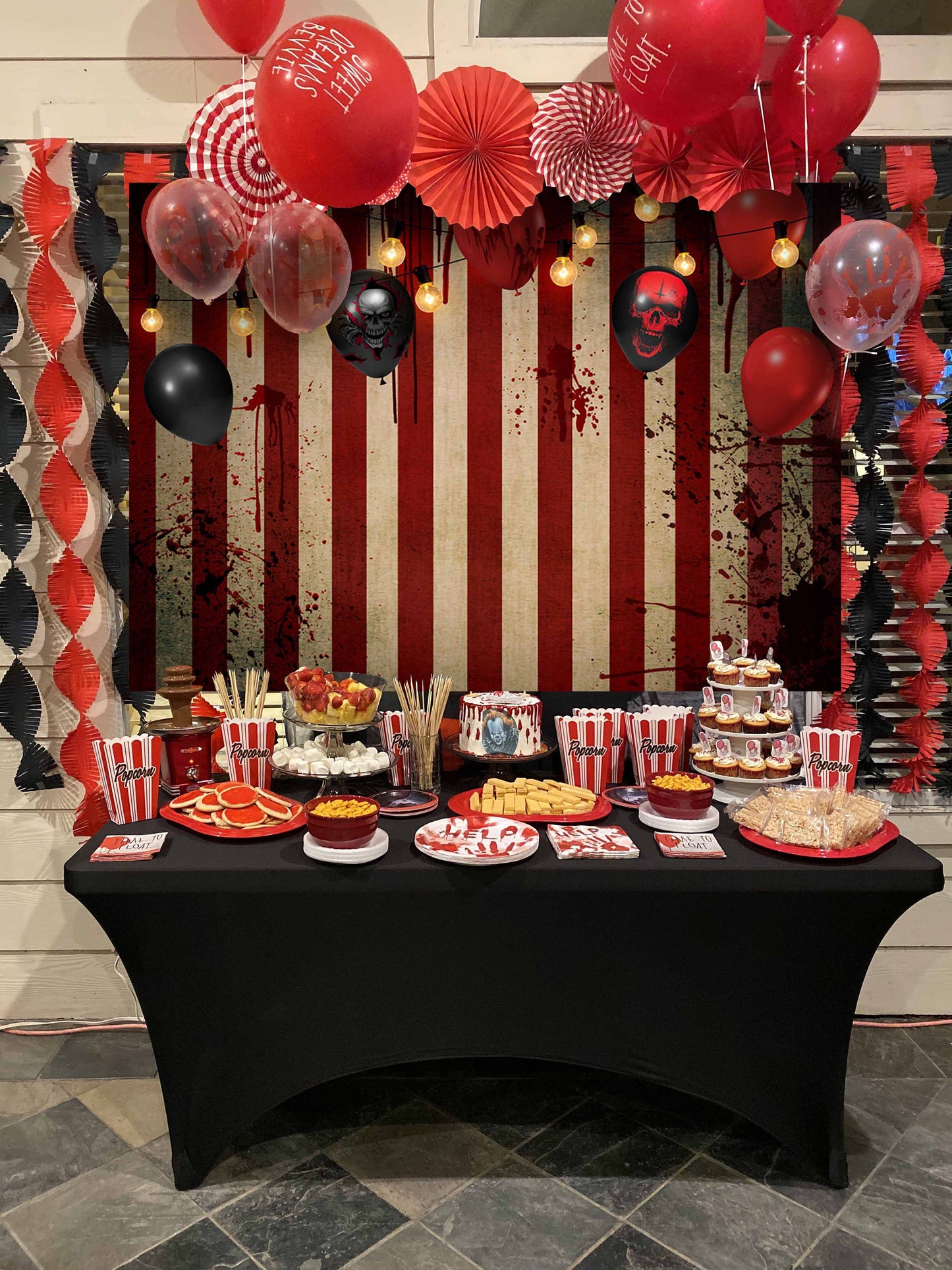 Mocsicka Party Halloween Clown Amusement Park Party Background