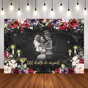 Mocsicka Happy Halloween skull wedding Background-Mocsicka Party