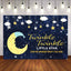 Mocsicka Starry Moon Baby Shower Backdrop Twinkle Little Stars and Clouds Photo Background-Mocsicka Party