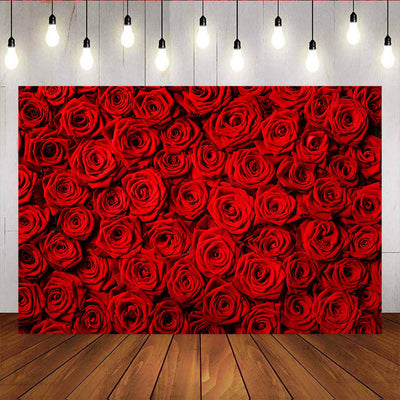 Mocsicka Happy Valentine's Day Red Rose Flowers Photography Background-Mocsicka Party