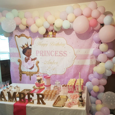 Mocsicka Royal Princess Baby Shower Backdrop Birthday Party Decor Props-Mocsicka Party