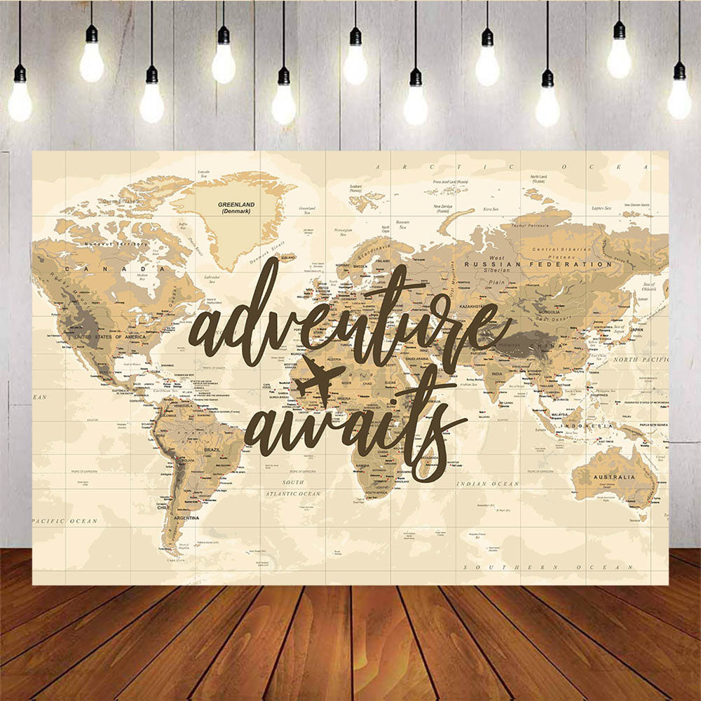 Mocsicka Global Travel Baby Shower Background Adventure Theme Party Supplies-Mocsicka Party