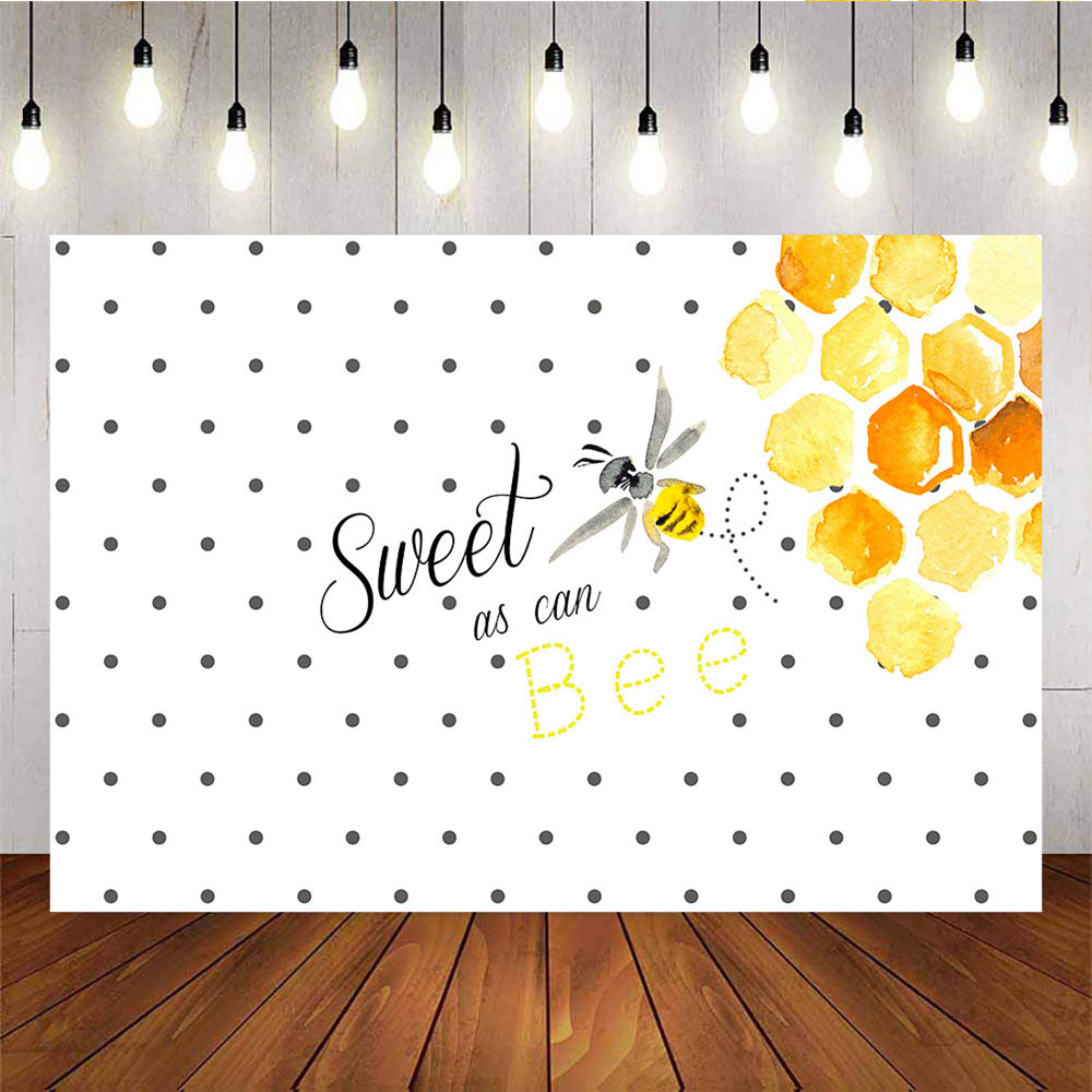 Mocsicka Honey Bee Baby Shower Backdrop Sweet Bee Birthday Background