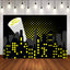 Mocsicka City Night Building Birthday Background Building Theme Party Prop-Mocsicka Party