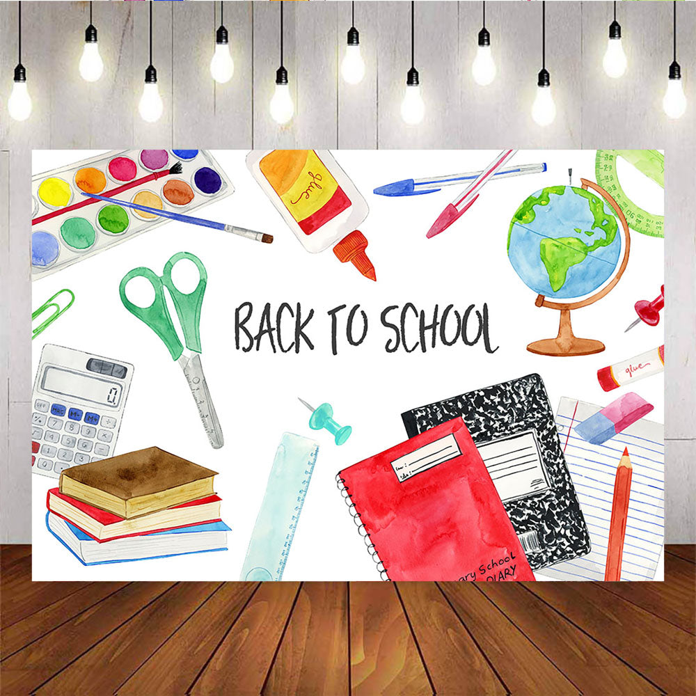 Mocsicka Books Watercolor Paints Photo Prop Back to School Party Supplies-Mocsicka Party