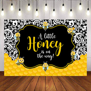 thumbnail image 2 of MEHOFOND 7x5ft Bee Baby Shower Backdrop - Honey Bee Theme Floral Photo Background Decor 2 of 10