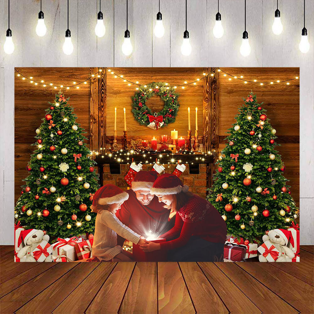 [Only Ship To U.S.& CA] Mocsicka The latest Christmas Decoration Fireplace Photography Background-Mocsicka Party