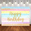 Mocsicka Colored Crayons Happy Birthday Backdrop-Mocsicka Party
