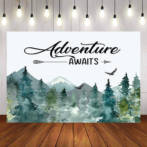 Mocsicka Adventure Awaits Baby Shower Backdrop