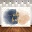 Mocsicka Creamy-White and Black Cloud Oh Baby Shower Party Backdrop