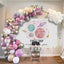 Mocsicka Colorful First Trip Around the Sun Pink Planet Baby Shower Backdrop-Mocsicka Party