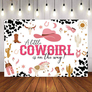 Mocsicka a Little Cowgirl is on the Way Baby Shower Backdrop