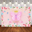 Mocsicka Butterflies and Flowers Happy Birthday Party Backgrounds-Mocsicka Party