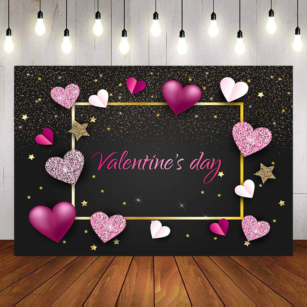 Mocsicka Valentine's Day Backdrop Love Hearts Photo Banners-Mocsicka Party
