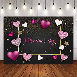 Mocsicka Valentine's Day Backdrop Love Hearts Photo Banners-Mocsicka Party