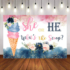 Mocsicka He or She Ice Cream Theme Gender Reveal Party Props-Mocsicka Party