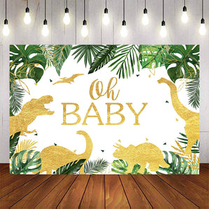 Mocsicka Golden Animal Plam Leaves Oh Baby Shower Party Prop-Mocsicka Party