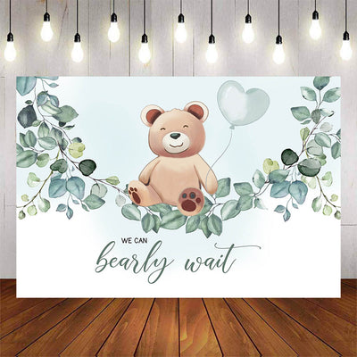 Mocsicka We can Bearly Wait Baby Shower Party Backdrop-Mocsicka Party