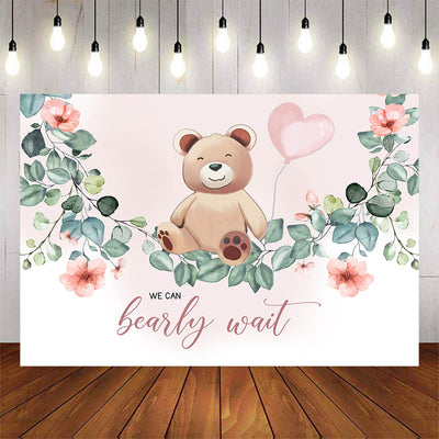 Mocsicka We can Bearly Wait Baby Shower Party Back Drops-Mocsicka Party