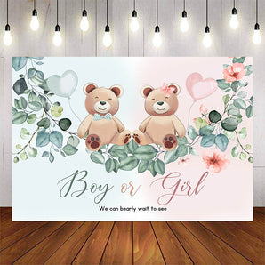 Mocsicka We Can Bearly Wait to See Gender Reveal Party Backdrop-Mocsicka Party
