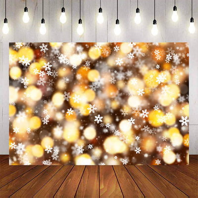 Mocsicka Snowflakes and Orange Halo Photo Backdrops-Mocsicka Party