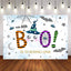 Mocsicka Halloween Our Little Boo is Turning One Birthday Backdrop-Mocsicka Party
