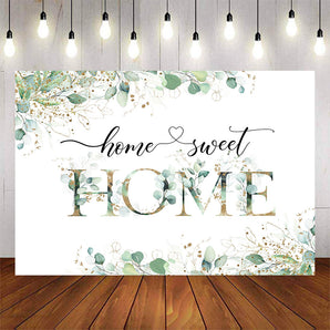 Mocsicka Home Sweet Green Leaves Photo Banners-Mocsicka Party
