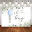 Mocsicka Balloon Oh Boy Baby Shower Party Backdrop-Mocsicka Party