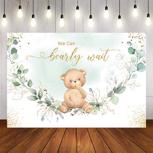 Mocsicka We Can Bearly Wait Little Bear Baby Shower Backdrop-Mocsicka Party